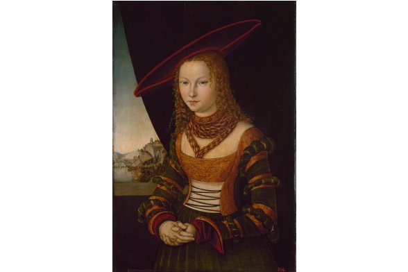 Lucas Cranach der Ältere, Bildnis einer jungen Frau, 1526, Malerei auf Holz, 88,5 x 58,5 cm