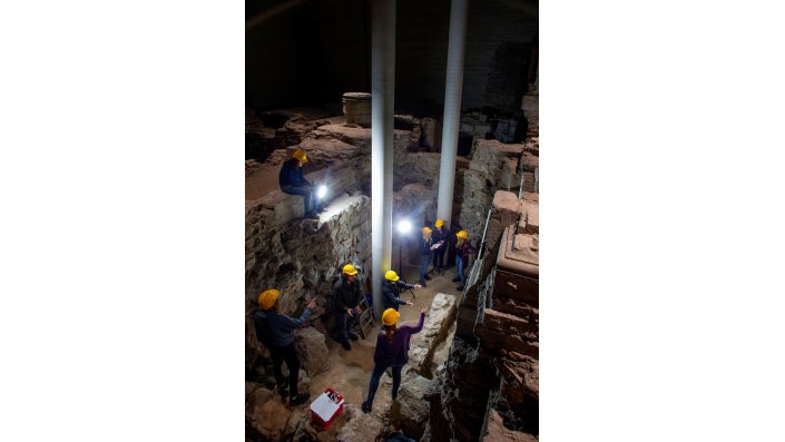 Durch das Projekt sollen die bis in die Römerzeit zurückreichenden archäologischen Spuren auf dem Gelände der Kirchenruine St. Kolumba erhalten werden 