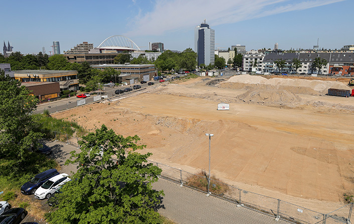 Baustelle am Campus Deutz