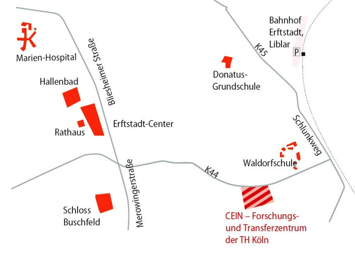 Lageplan des zukünftigen Center for Innovation with Nature der TH Köln 