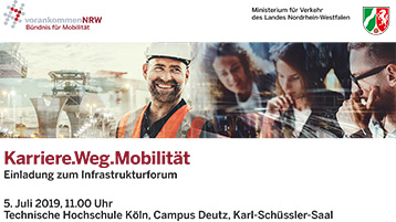 Infrastrukturforum Karriere.Weg.Mobilität (Bild: Ministerium für Verkehr des Landes NRW) Infrastrukturforum Karriere.Weg.Mobilität (Bild: Ministerium für Verkehr des Landes NRW)