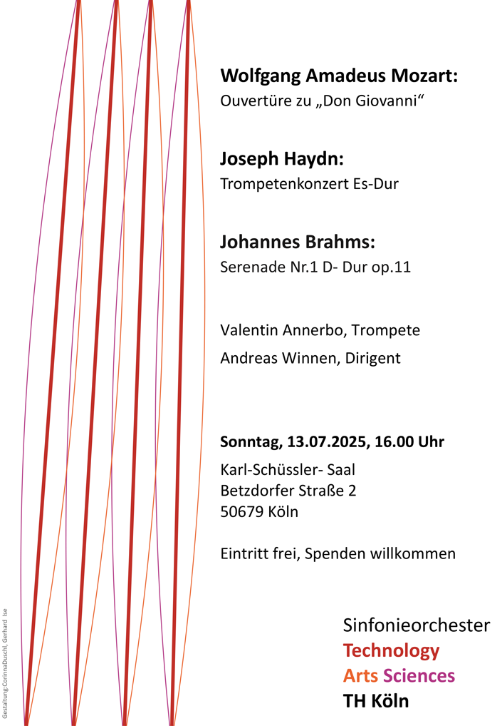 Konzertplakat des Sinfonieorchesters der TH Köln Konzertplakat des Sinfonieorchesters der TH Köln