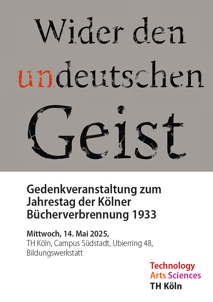 Plakat zur Veranstaltung "Wider den (un)deutschen Geist" Plakat zur Veranstaltung "Wider den (un)deutschen Geist"