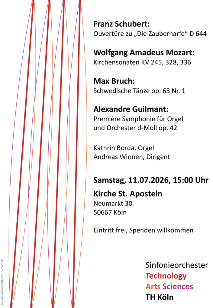 Plakat für das Juli-Konzert des Sinfonieorchesters