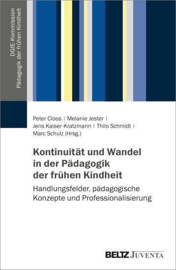 Hier ist das Cover des Sammelbands "Kontinuität und Wandel in der Pädagogik der frühen Kindheit" in schwarzem Druck auf weißem Untergrund.