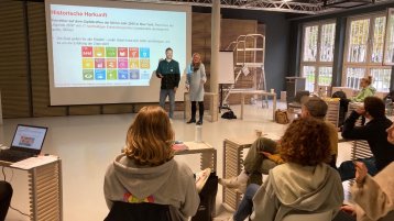 Foto von dem Lehrforschungsprojekt (Bild: Janine Birwer und Marcela Cano)