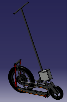 Zweirad mit Cupholder-Prinzip (CAD-Gesamtmodell)