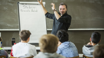 Teilnehmer des Boys´ Day 2017 an der Fakultät für Angewandte Sozialwissenschaften (Bild: Heike Fischer/TH Köln)