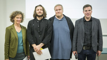 Andrea Platte, Jerôme Schickschneit, Bernhard Wilmes, Alf Scheidgen (v.l.r.) (Bild: Heiker Fischer) Andrea Platte, Jerôme Schickschneit, Bernhard Wilmes, Alf Scheidgen (v.l.r.) (Bild: Heiker Fischer)