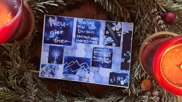 Die diesjährige Weihnachtskarte von EiN* Ort für inklusives Wissen.