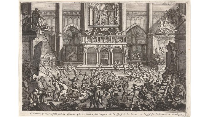 Gaspar Bouttats, Bildersturm in der Kathedrale von Antwerpen im Jahr 1566, 1650/1695 .