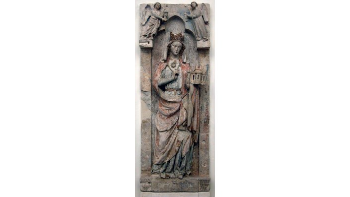 Köln, St. Maria im Kapitol, Grabplatte der Plektrudis, Norroy