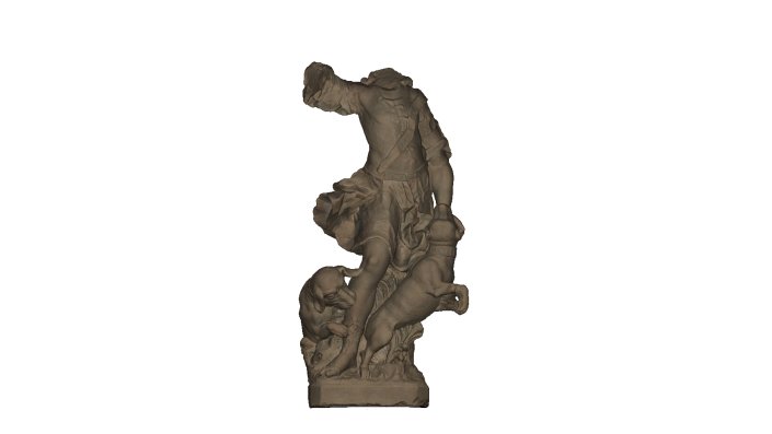 Texturiertes 3D-Modell der Aktäon (Jagd) Figur