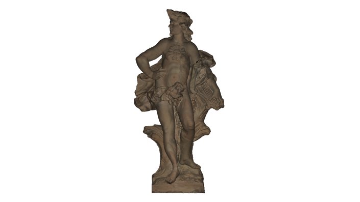 Texturiertes 3D-Modell der Apollo (Sonne) Figur