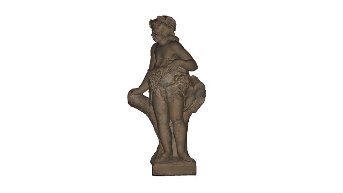 Texturiertes 3D-Modell der Bacchus (Herbst) Figur