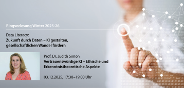 Judit Simon gibt den Auftakt zur DaLI Ringvorlesung im Wintersemester 2025/26