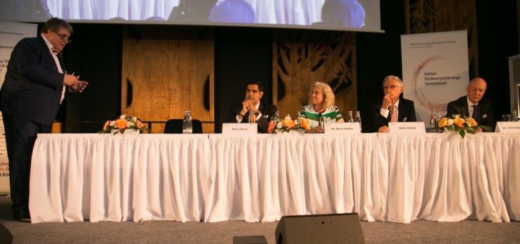 Panel v.l.n.r.: Herbert Fromme, Steve Arora, Dr. Doris Höpke, Axel Flöring, Dr. Christoph Lamby (Bild: Katrin Lübeck / ivwKöln / TH Köln)