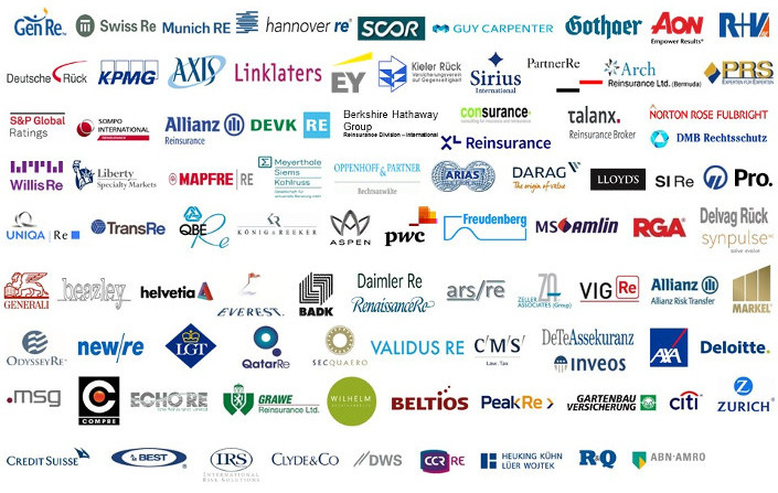 Logos der mitwirkenden Unternehmen des Förderkreises Rückversicherung Logos der mitwirkenden Unternehmen des Förderkreises Rückversicherung