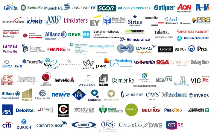 Logos der mitwirkenden Unternehmen des Förderkreises Rückversicherung Logos der mitwirkenden Unternehmen des Förderkreises Rückversicherung