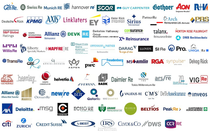Logos der mitwirkenden Unternehmen des Förderkreises Rückversicherung Logos der mitwirkenden Unternehmen des Förderkreises Rückversicherung