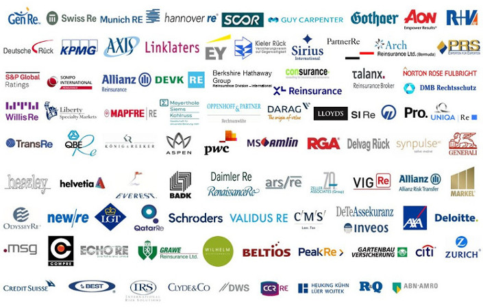 Logos der mitwirkenden Unternehmen des Förderkreises Rückversicherung Logos der mitwirkenden Unternehmen des Förderkreises Rückversicherung