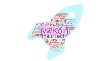 Wordcloud Rakete InsurTech (Bild: ivwKöln / TH Köln) Wordcloud Rakete InsurTech (Bild: ivwKöln / TH Köln)