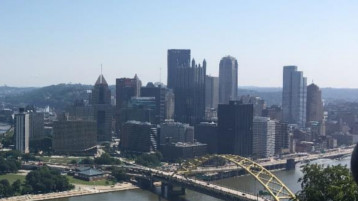 Aussicht vom Mount Washington auf das Stadtzentrum von Pittsburgh (Bild: Böhm / TH Köln)