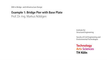 Example 1: Bridge Pier with Base Plate (Bild: TH Köln)