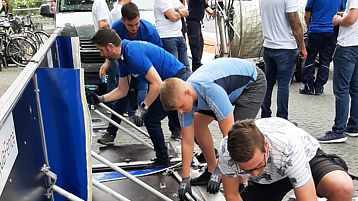 Wasserbauingenieurteam der TH Köln bei der Hochwasserolympiade 2022