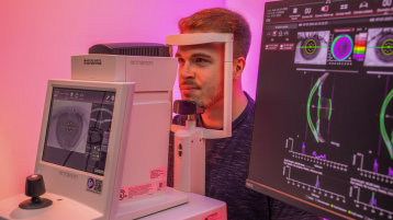 Vorderabschnittsuntersuchungen  (Bild: M. Frensch / TH Köln)