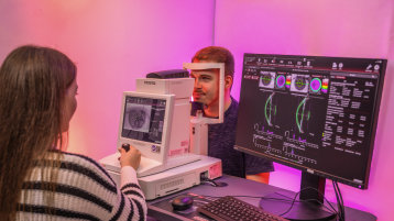 Vorderabschnittsuntersuchungen  (Bild: M. Frensch / TH Köln) Vorderabschnittsuntersuchungen  (Bild: M. Frensch / TH Köln)