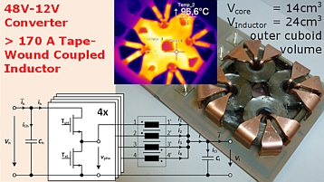 Four-Phase GaN-Converter featuring a compact Coupled Tape-Wound Core