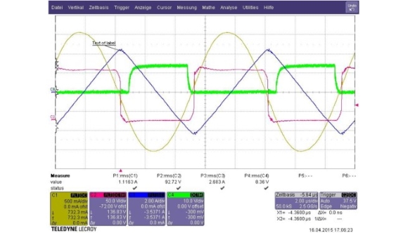 Spannungen und Ströme des Resonanzwandlers Spannungen und Ströme des Resonanzwandlers