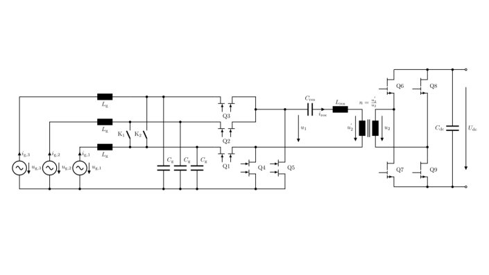 Neue Topologie des dreiphasigen AC-DC-Wandlers auf Basis von bidirektional sperrfähigen Leistungshalbleitern