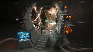 Computergeneriertes Bild einer Zeitmaschine (Bild: TH Köln - Kristoffer Waldow)