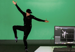 Bewegungsaufzeichnung im Motion Capturing Studio Bewegungsaufzeichnung im Motion Capturing Studio