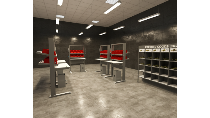 Die digitale Variante einer U-Zelle zur Fertigung von kleineren Teilen.