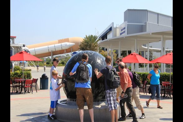 An enem Brunnen des Kennedy Space Centers