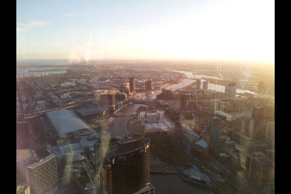 Blick aus der Vogelperspektive auf Melbourne