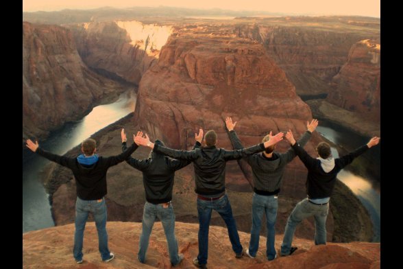 Gruppenbild oberhalb des Horseshoe-Bend