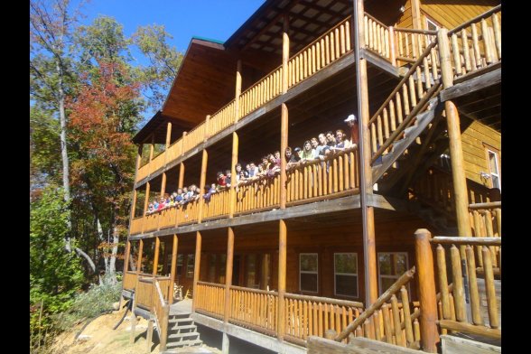 Eine Lodge in Holzbauweise