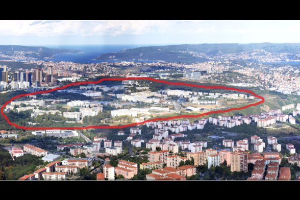 Blick auf Instanbul und den Campus der Universität