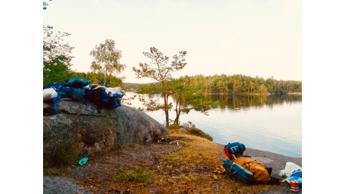 Night camp at lake 'Surtesjön' in Bohuslän