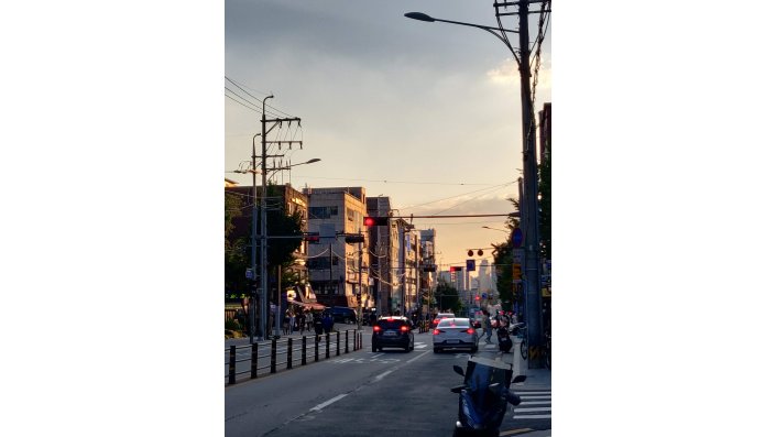 Sonnenuntergang im Viertel rund um SeoulTech
