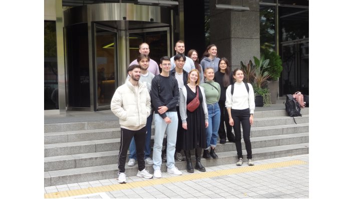 The group at hotel entrance