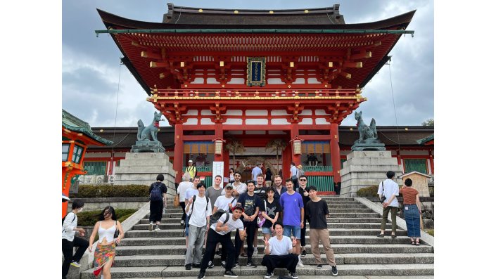 The group at a temple