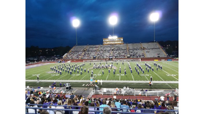 TTU-Football at night