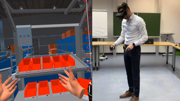 Virtuelle_Lernfabrik_IFP_Anwendung_VR-Brille_VR_Real (Bild: TH Köln)