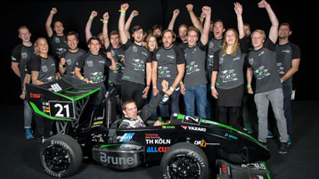 Das Formula Student Team der TH Köln (Bild: Johannes Klein/Formula Student Germany) Das Formula Student Team der TH Köln (Bild: Johannes Klein/Formula Student Germany)