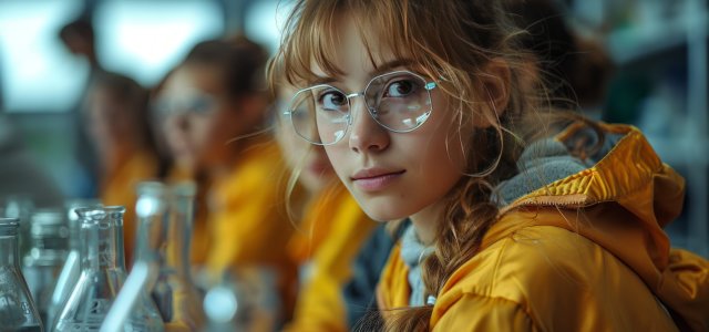 Studentin im Labor (Bild:Adobe Stock)
